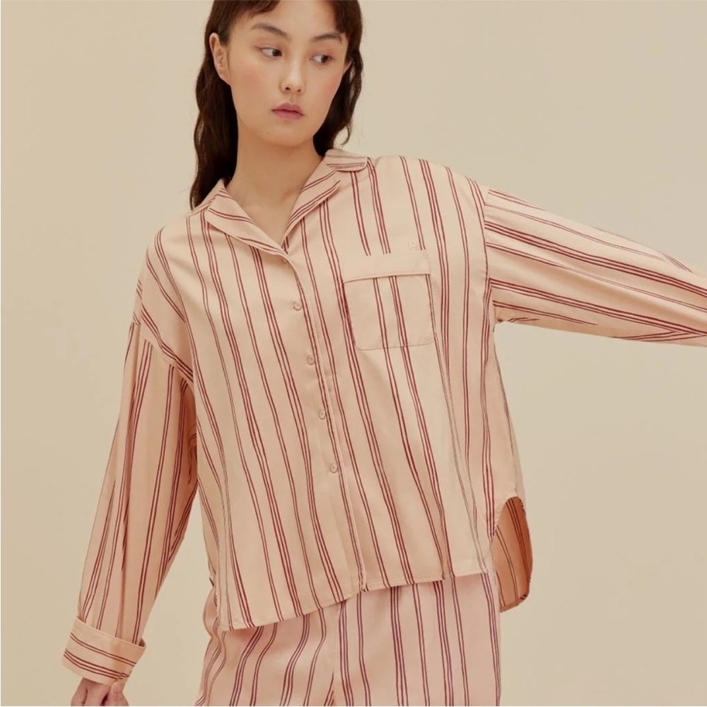 NEW NEIWAI OLIVE PAJAMA TOP sz Small